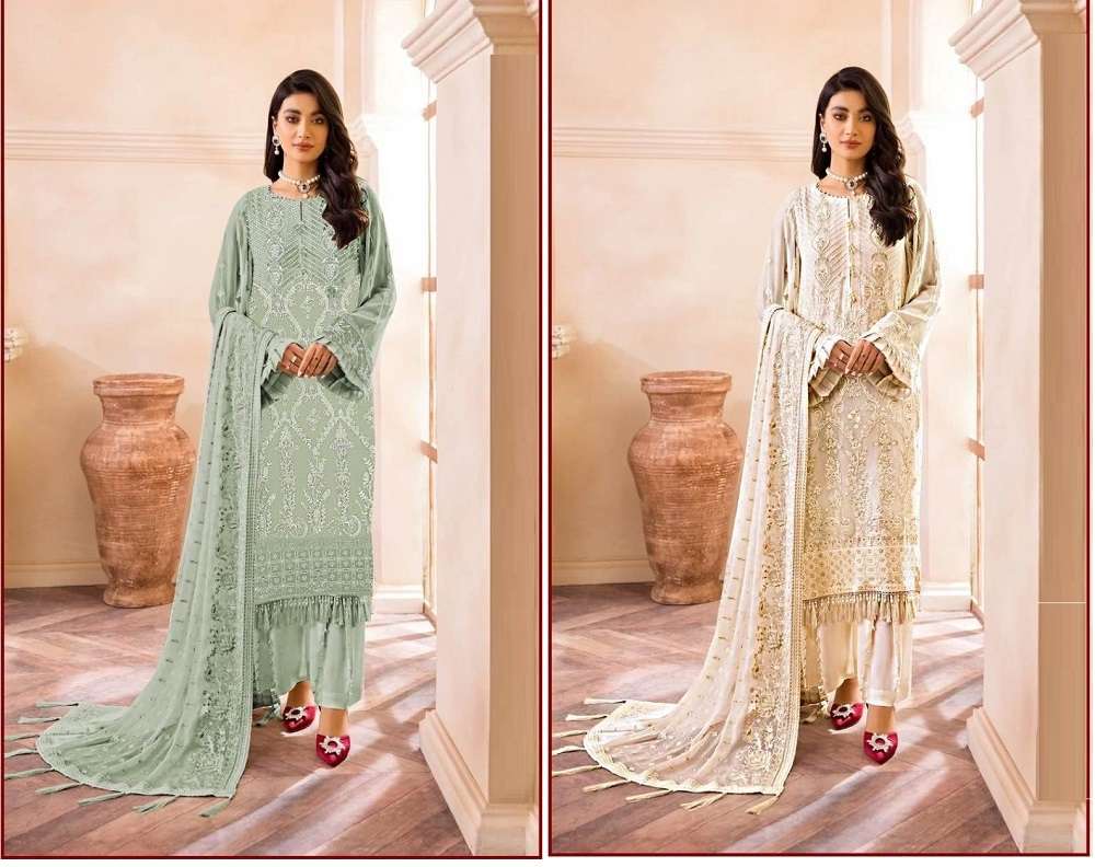 Zarqash Z 3018 Faux Georgette Pakistani Suits Wholesale catalog