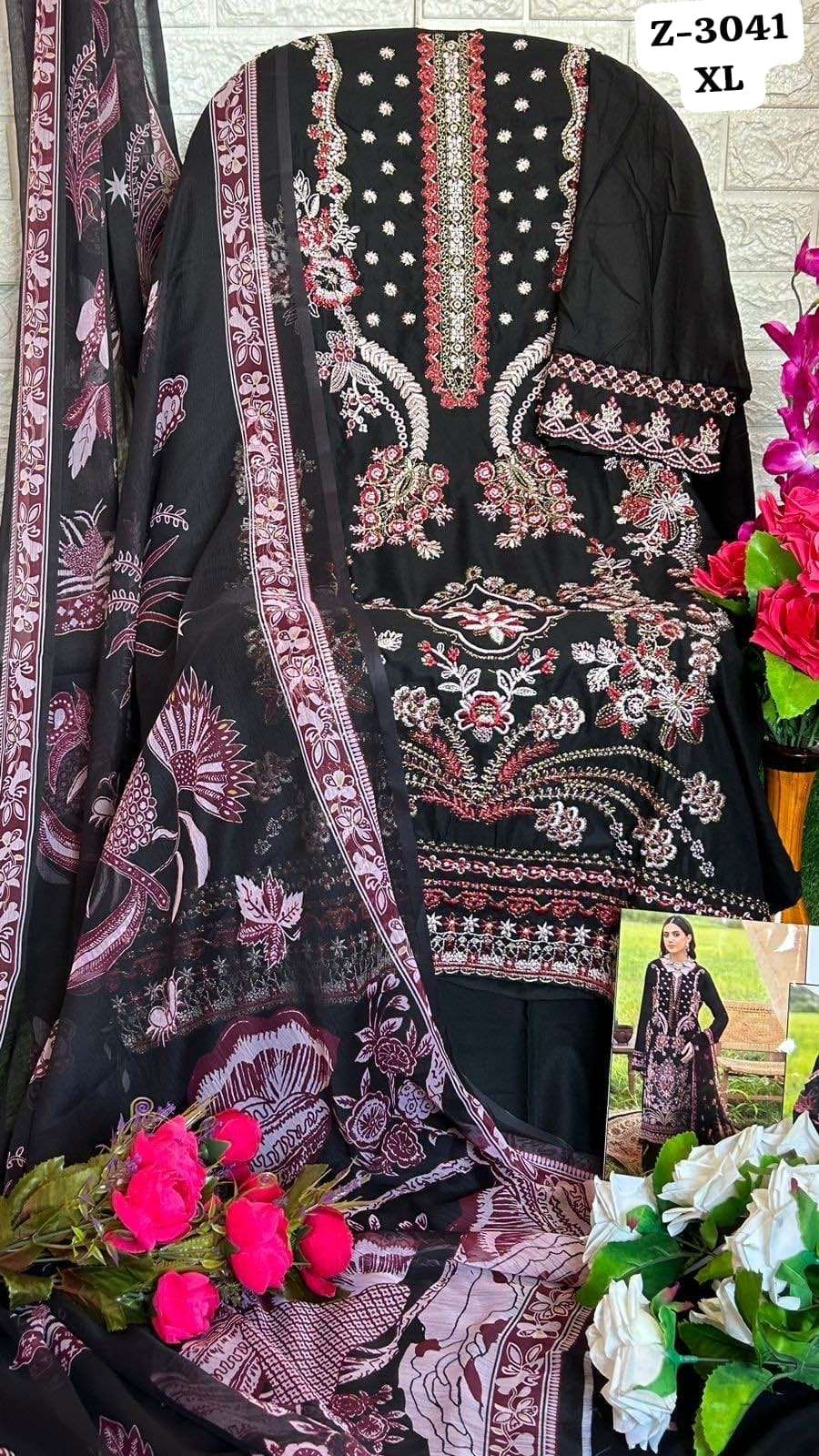 Zarqash Z 3041 Rayon Pakistani Suits Wholesale catalog