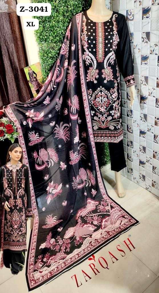 Zarqash Z 3041 Rayon Pakistani Suits Wholesale catalog