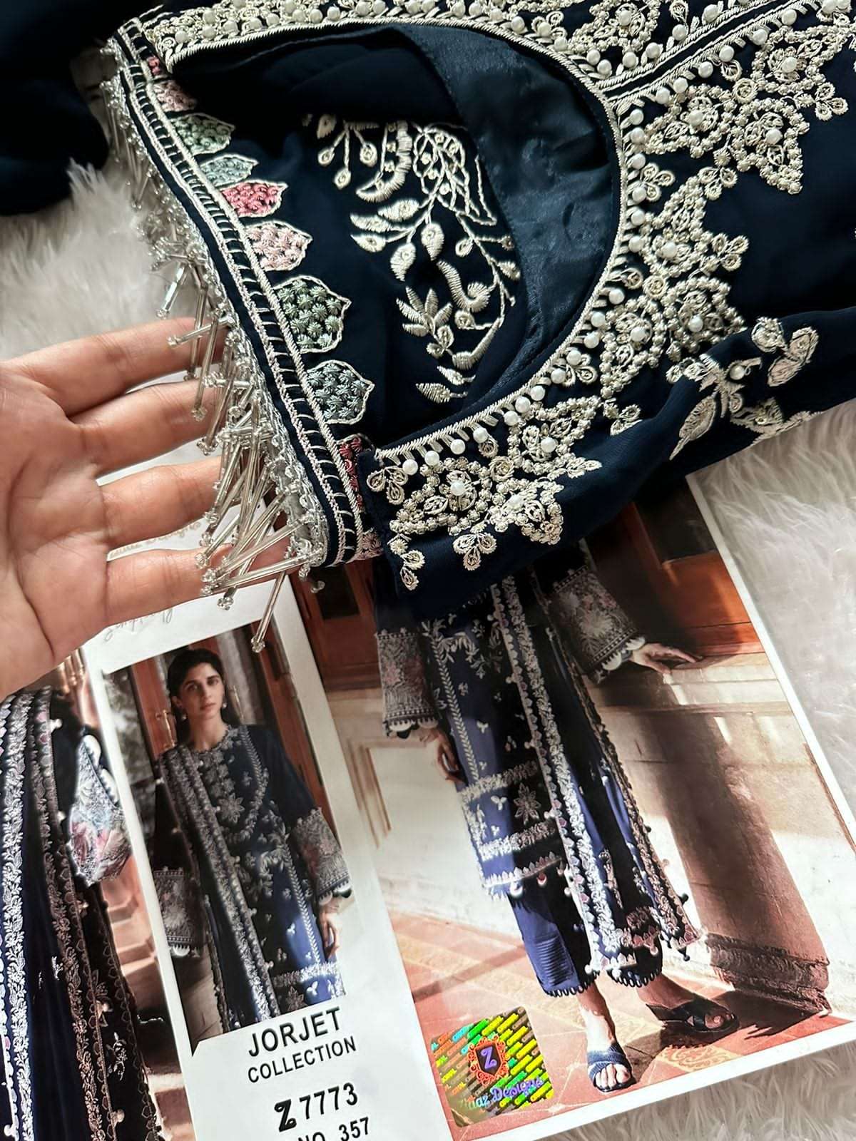 Ziaaz Designs 357 Semi Stitched Suit Wholesale catalog