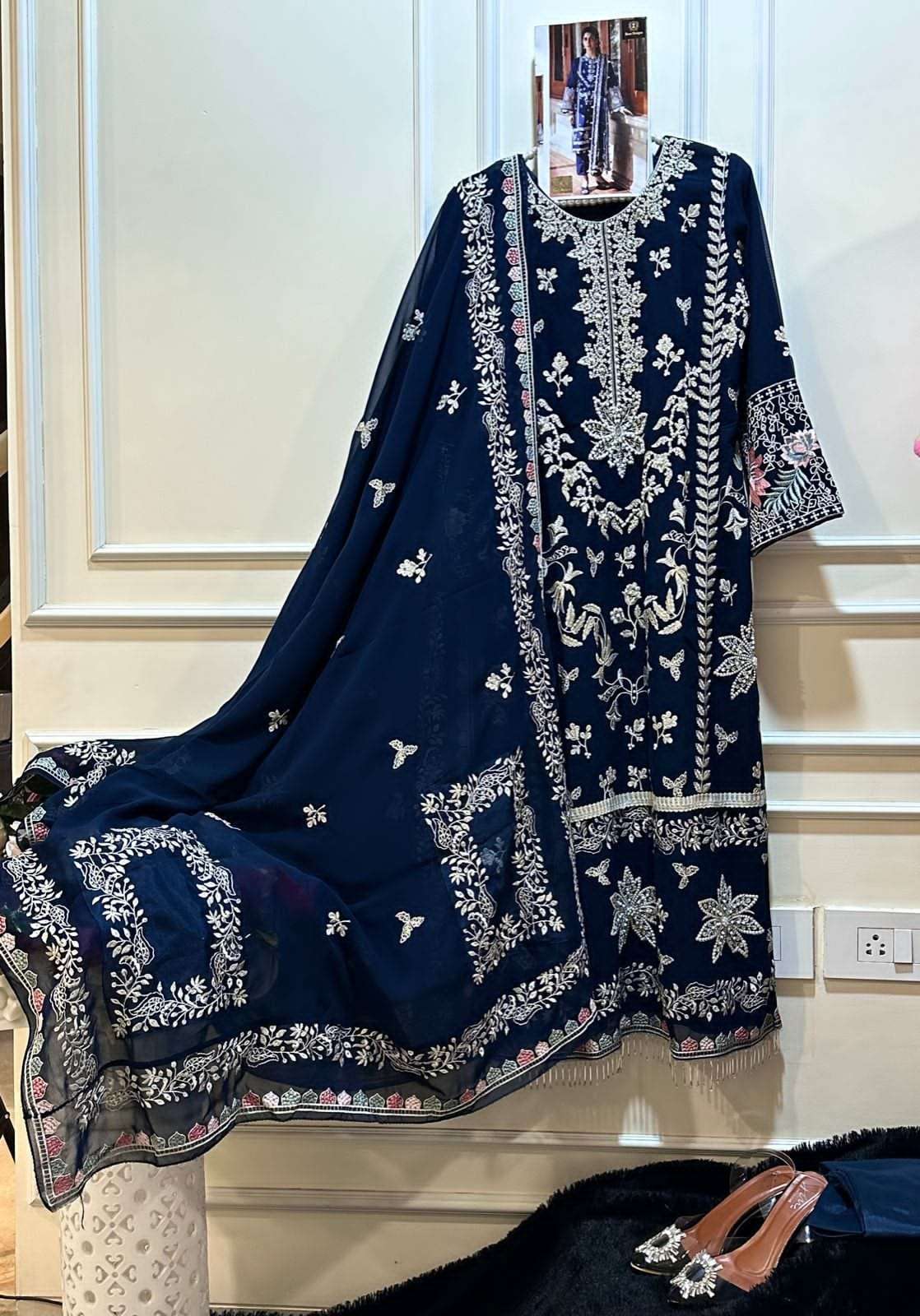 Ziaaz Designs 357 Semi Stitched Suit Wholesale catalog