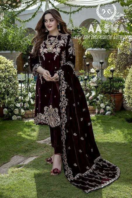 Aasma 205 Pure Faux Georgette Salwar Kameez  Wholesale catalog