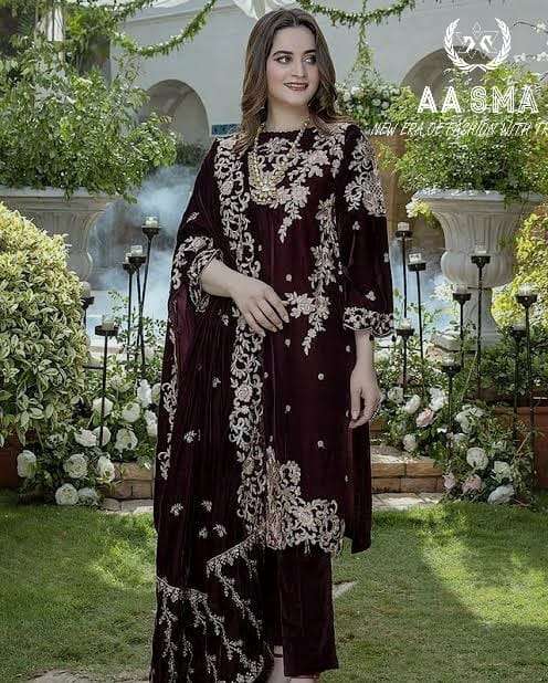 Aasma 205 Pure Faux Georgette Salwar Kameez  Wholesale catalog