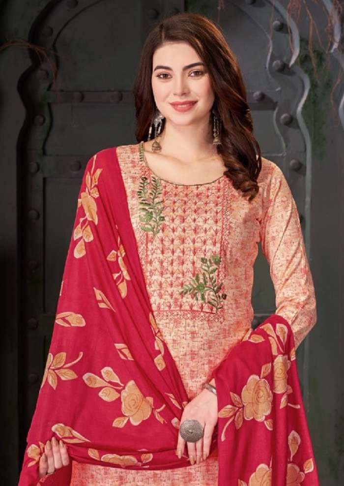 Al Karam Heritage Self Embroidery Work Vol-2 -Dress Material -Wholesale Catalog