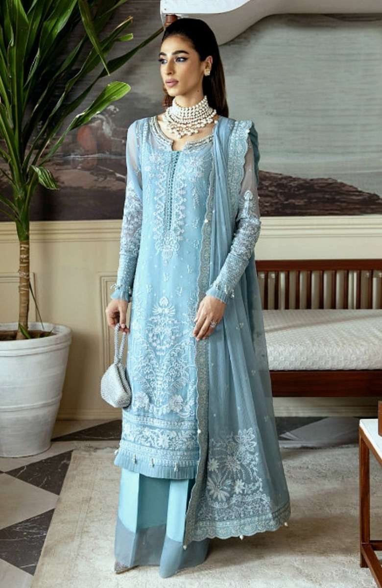 Anamsa 253 Faux Georgette Embroidered Pakistani Suits Wholesale catalog
