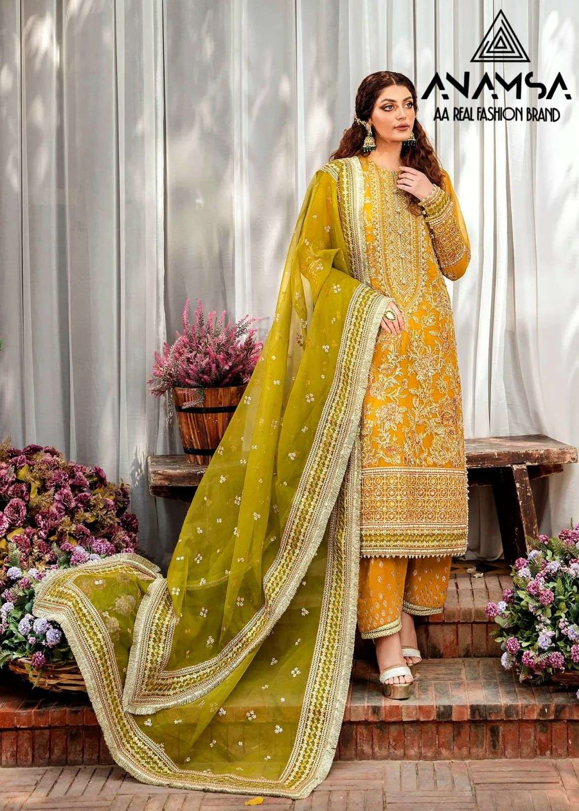 Anamsa 262 Faux Georgette Pakistani Salwar Kameez Wholesale catalog