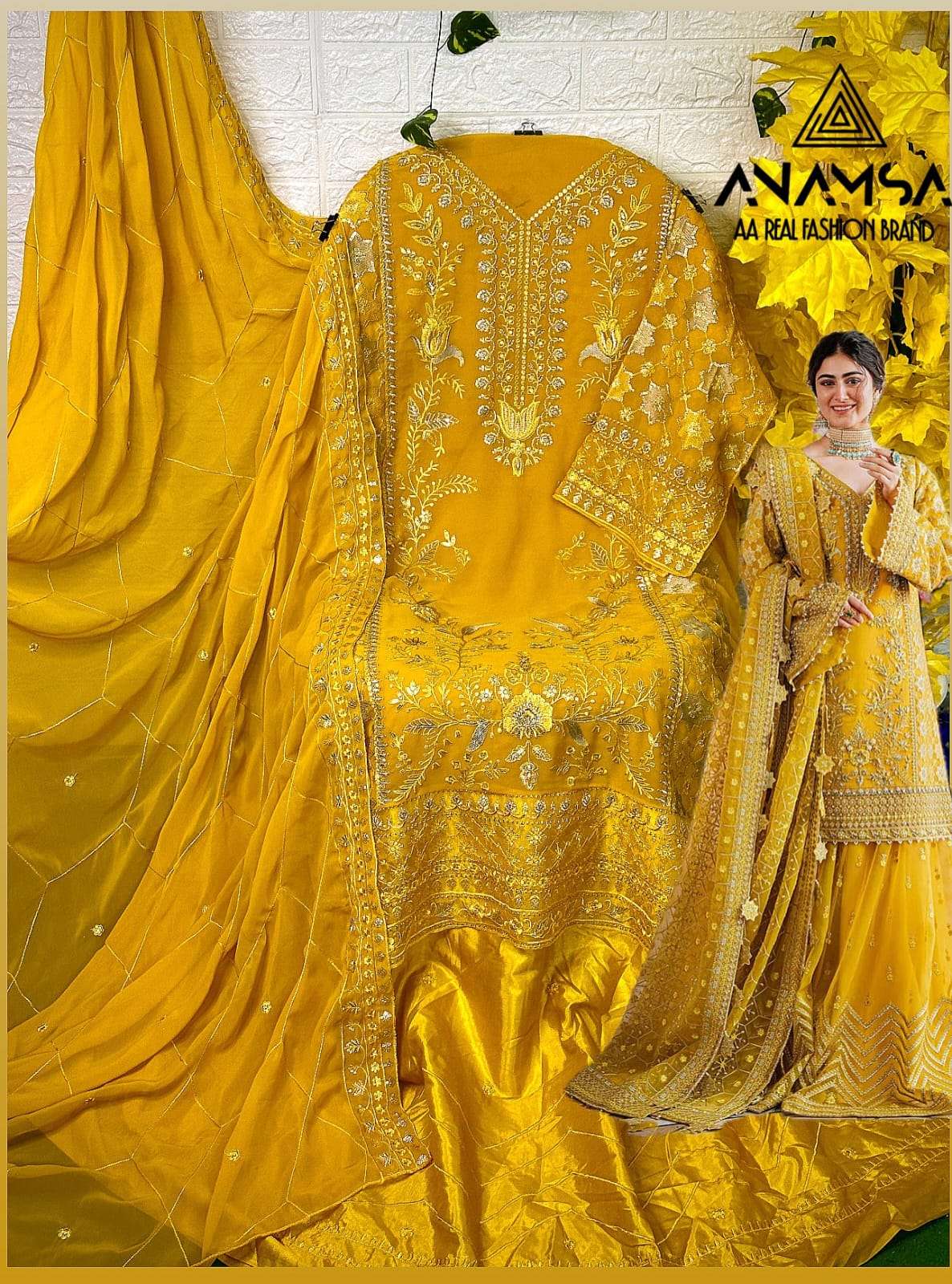 Anamsa 285 Pure Faux Salwar Kameez Wholesale catalog