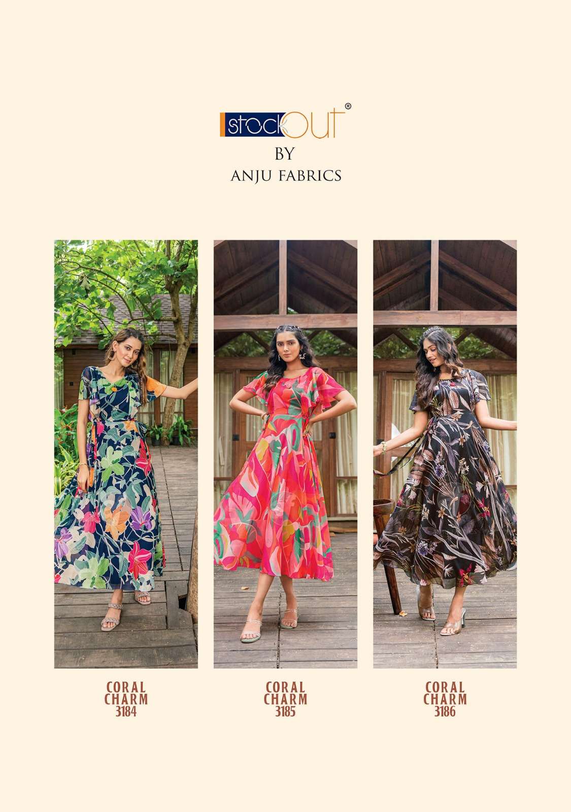 Anju Fabrics Coral Charm vol -3 Kurti Wholesale catalog