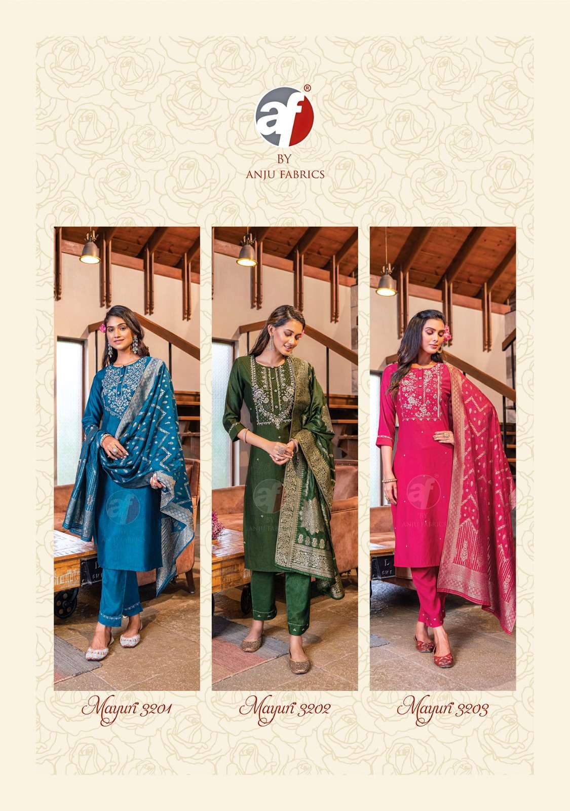 Anju Fabrics Mayuri vol -3 Kurti Wholesale catalog