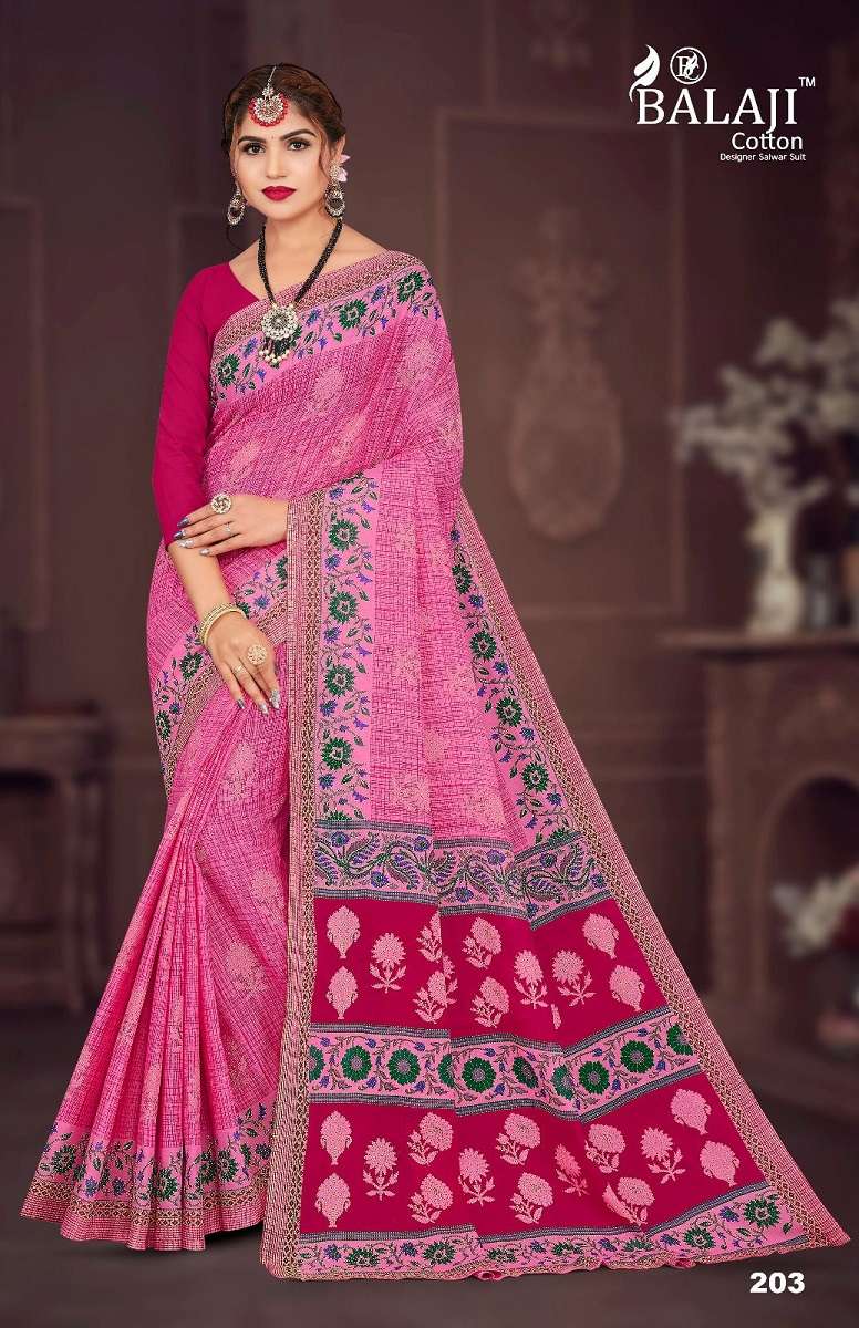 Balaji Anushka Vol -2 – Cotton Saree -Wholesale Catalog