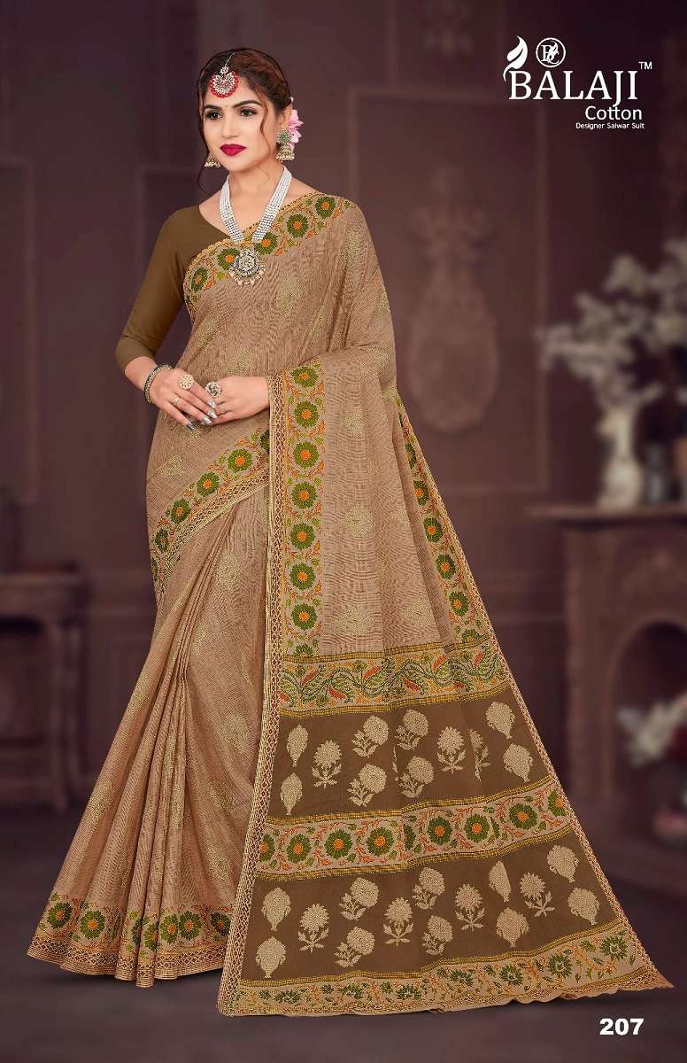 Balaji Anushka Vol -2 – Cotton Saree -Wholesale Catalog