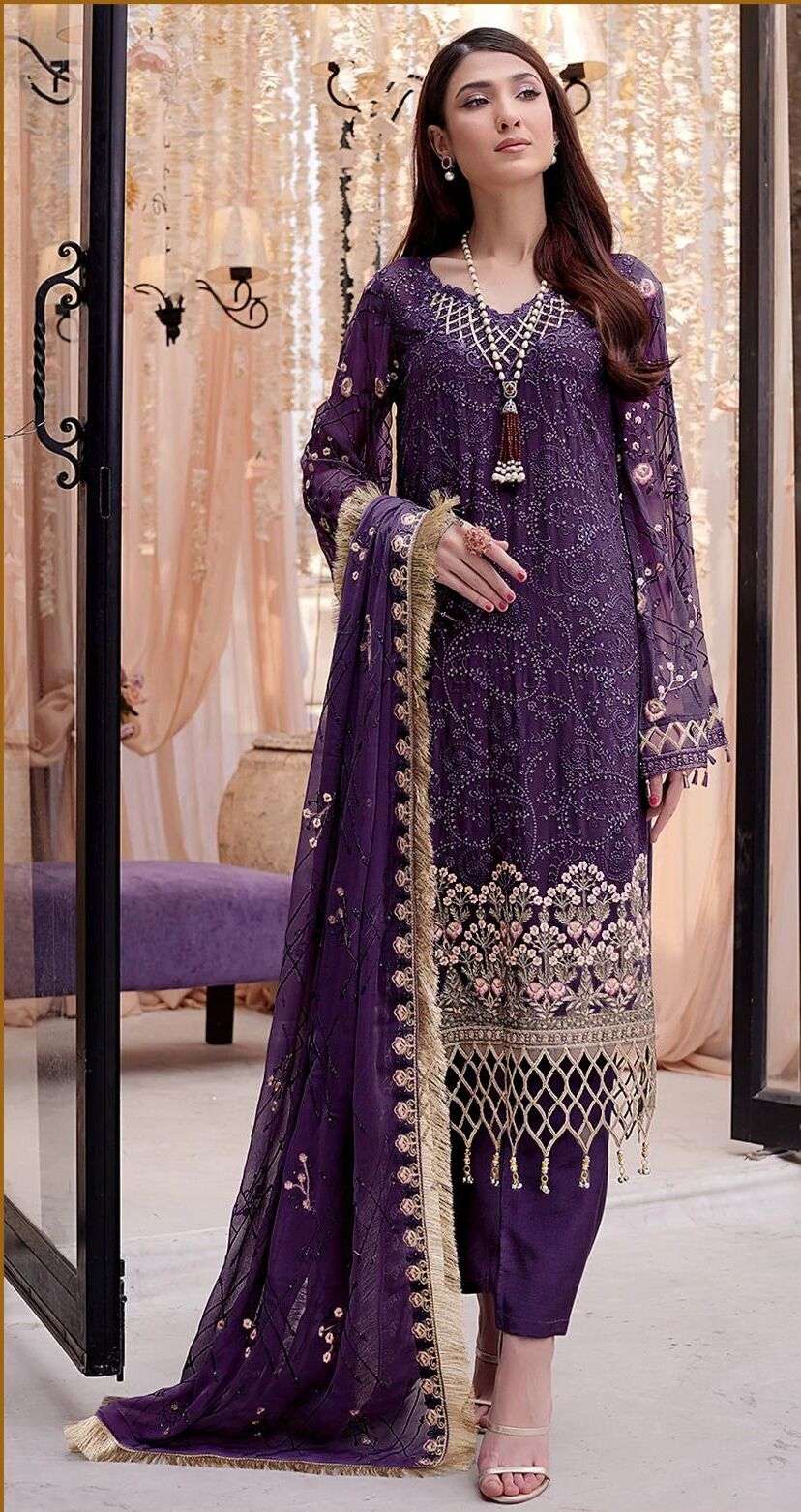 Bilqis B 04 Faux Georgette Embroidered Pakistani Suits Wholesale catalog
