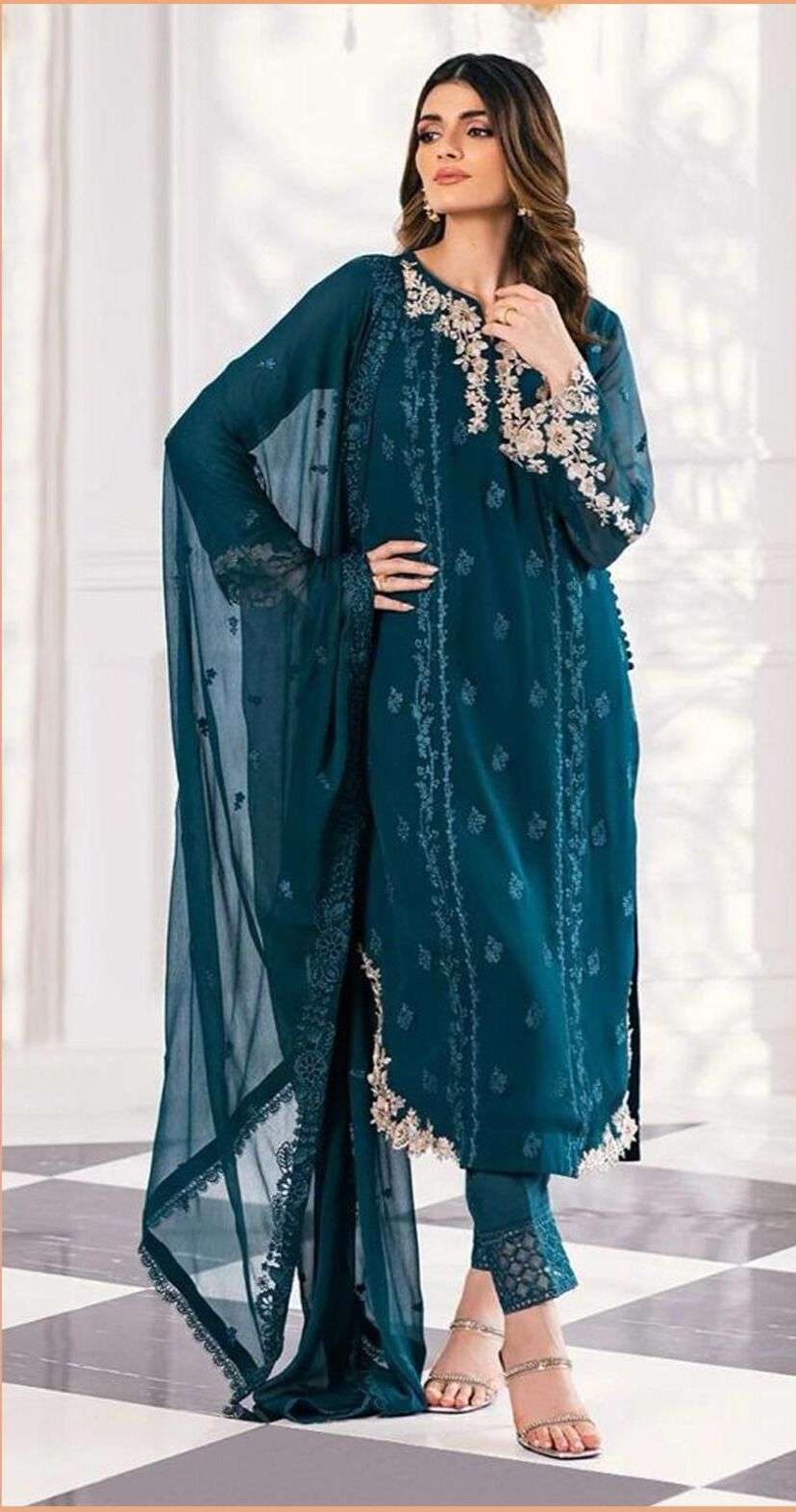 Bilqis B 16 A to D Faux Georgette Pakistani Suits Wholesale catalog