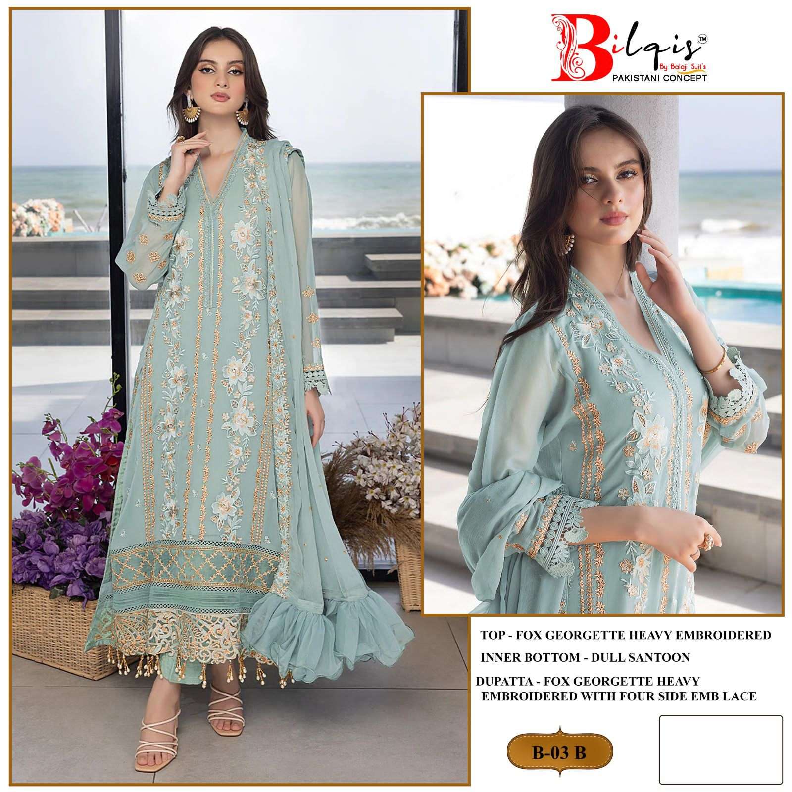 Bilqis Tm B 01 To 04 Pakistani Suits Wholesale catalog
