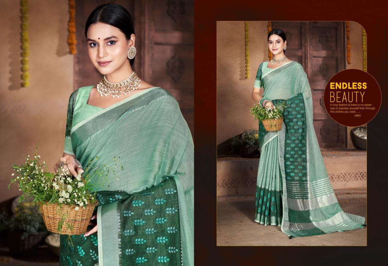 BUNAWAT COTTON CLUB Linen Cotton Saree Wholesale catalog