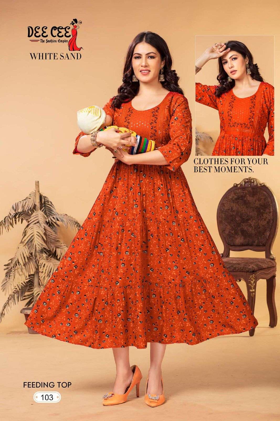 DEECEE WHITE SAND Kurti Wholesale catalog