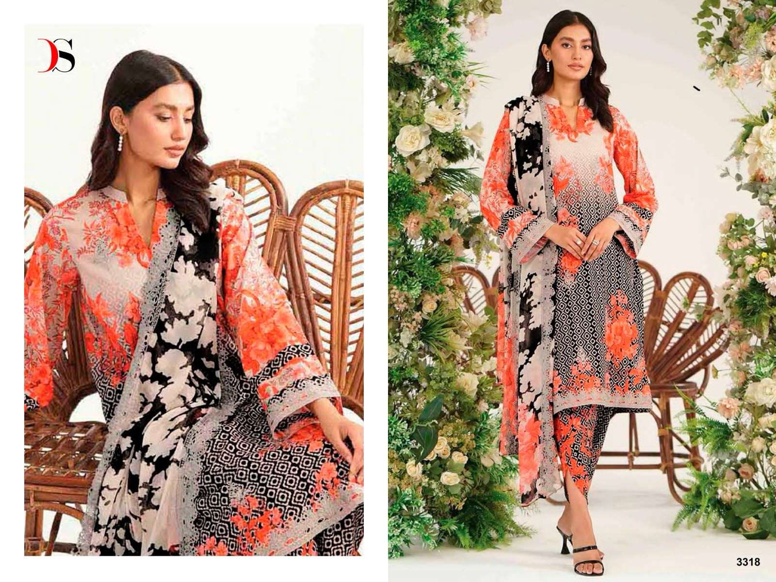 Deepsy Charizma Rang E Bahar Cotton Dupatta Pakistani Suits Wholesale catalog