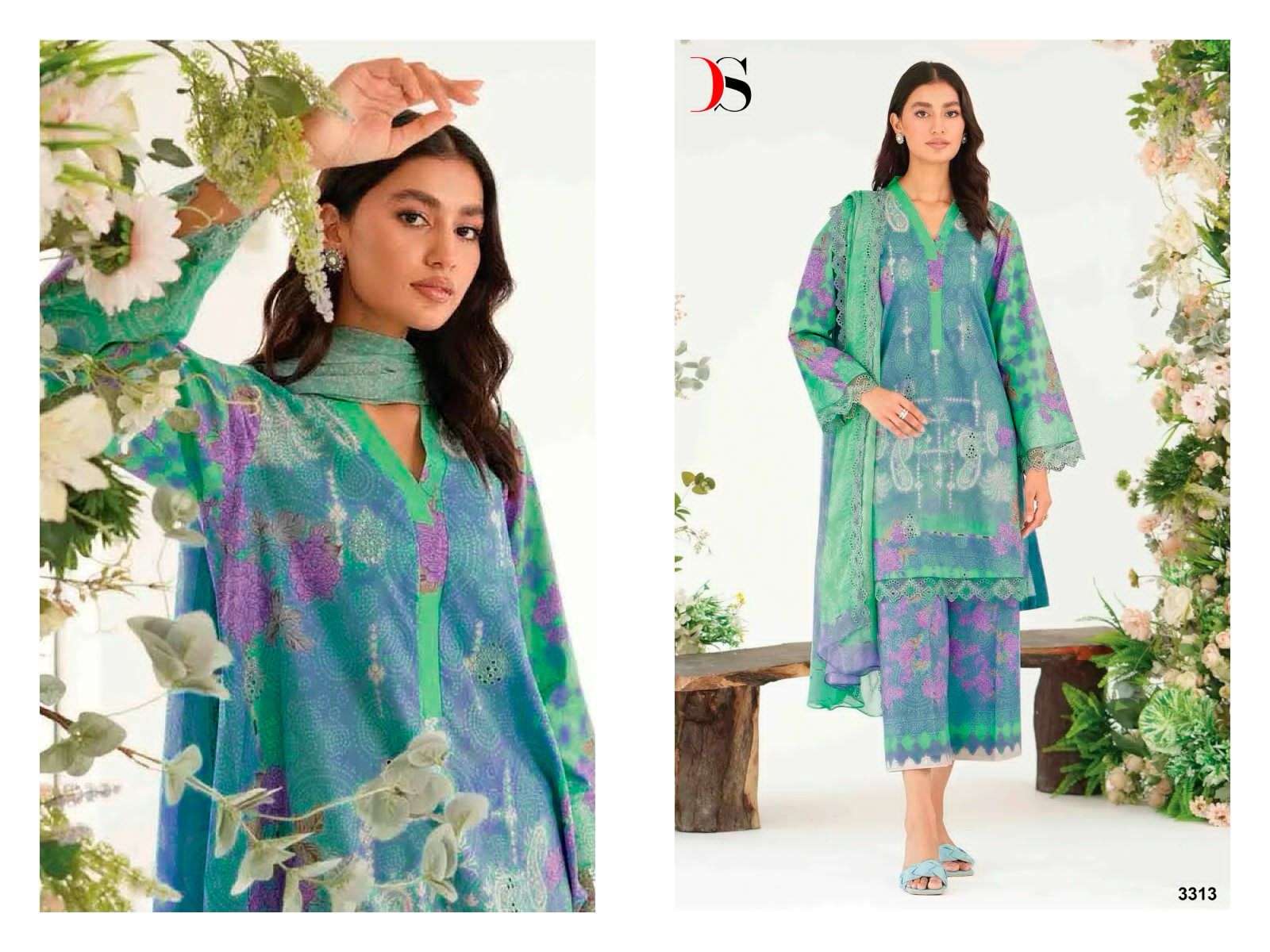 Deepsy Charizma Rang E Bahar Cotton Dupatta Pakistani Suits Wholesale catalog