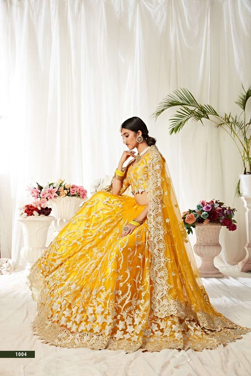 DESIGNER PARTY WEAR LOOK HEAVY LEHENGA CHOLI Wholesale catalog