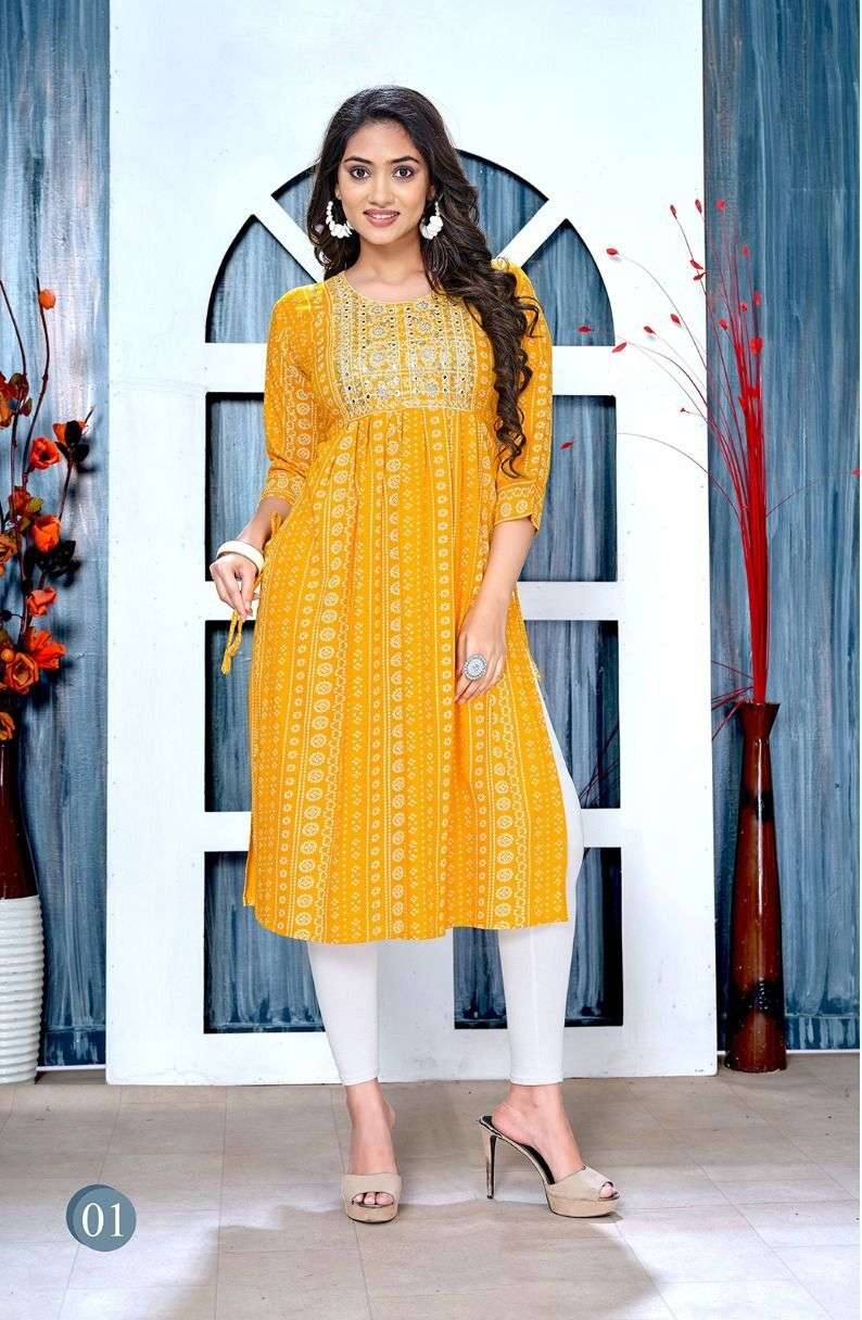 Golden BlissFull-2 Kurti Wholesale catalog