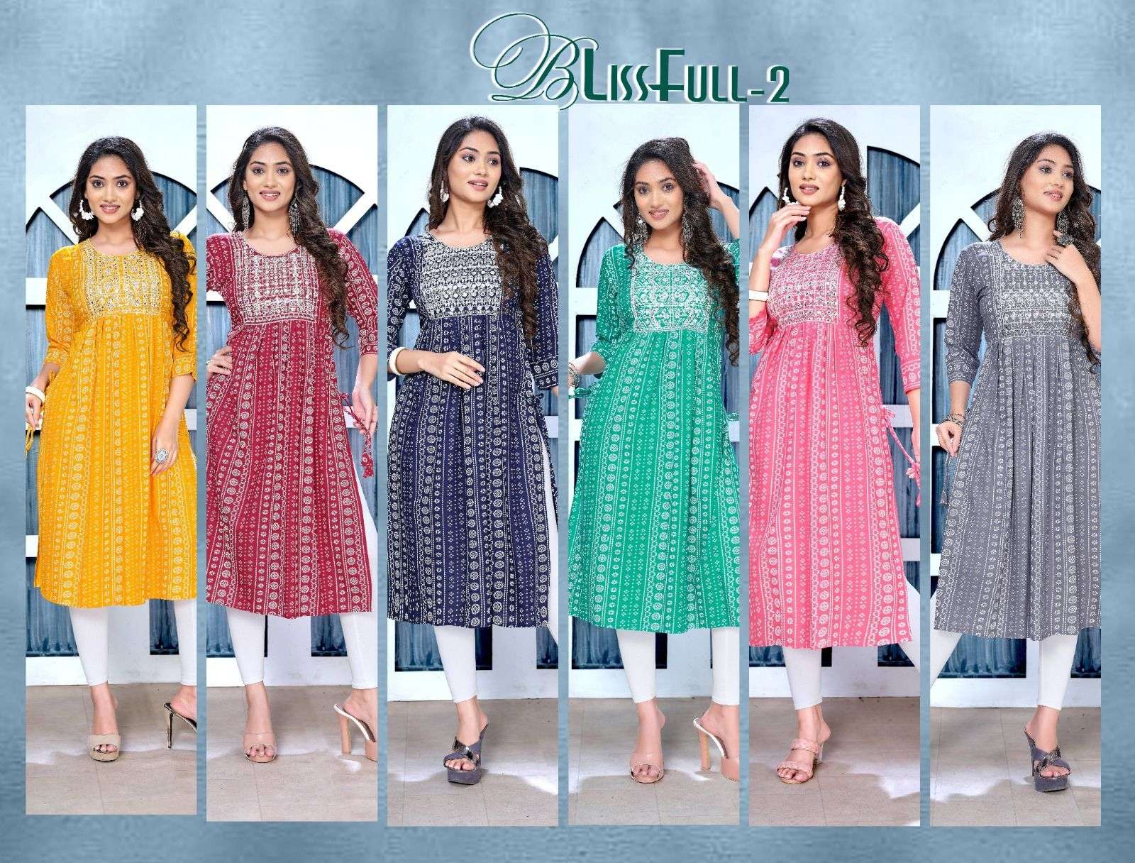 Golden BlissFull-2 Kurti Wholesale catalog