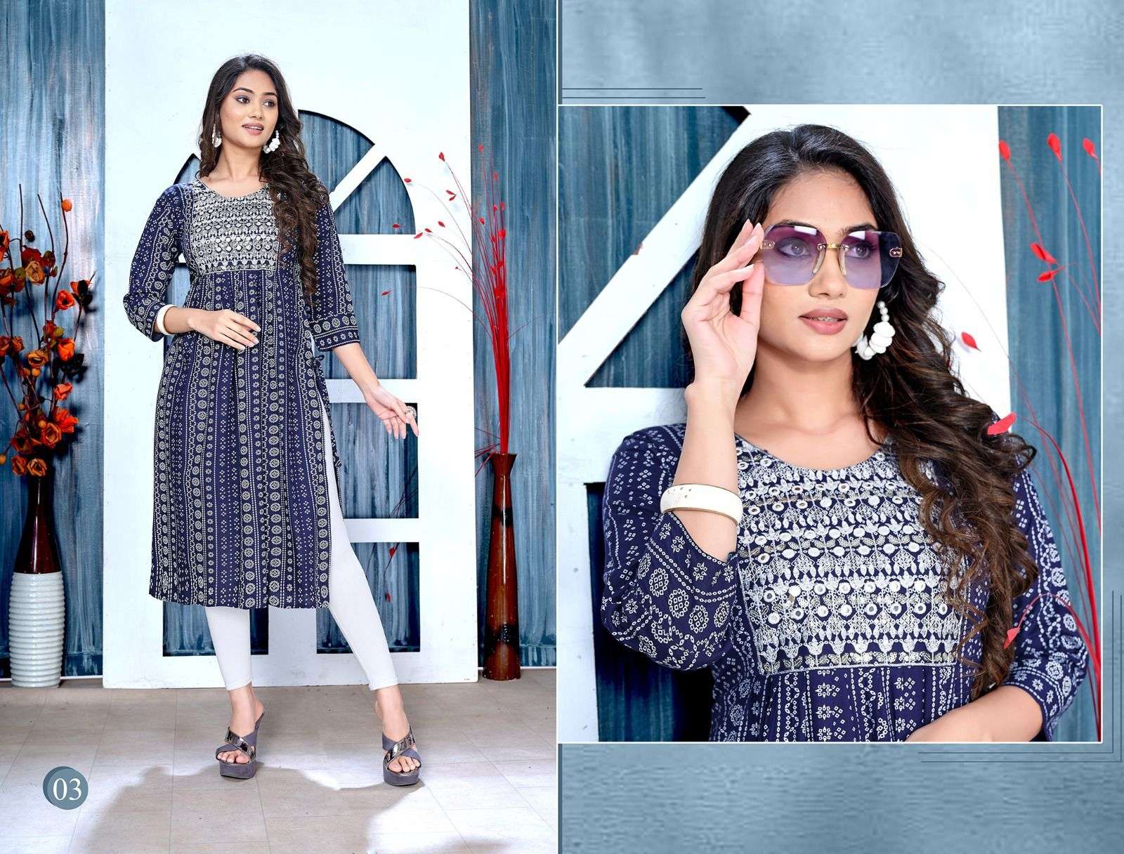 Golden BlissFull-2 Kurti Wholesale catalog