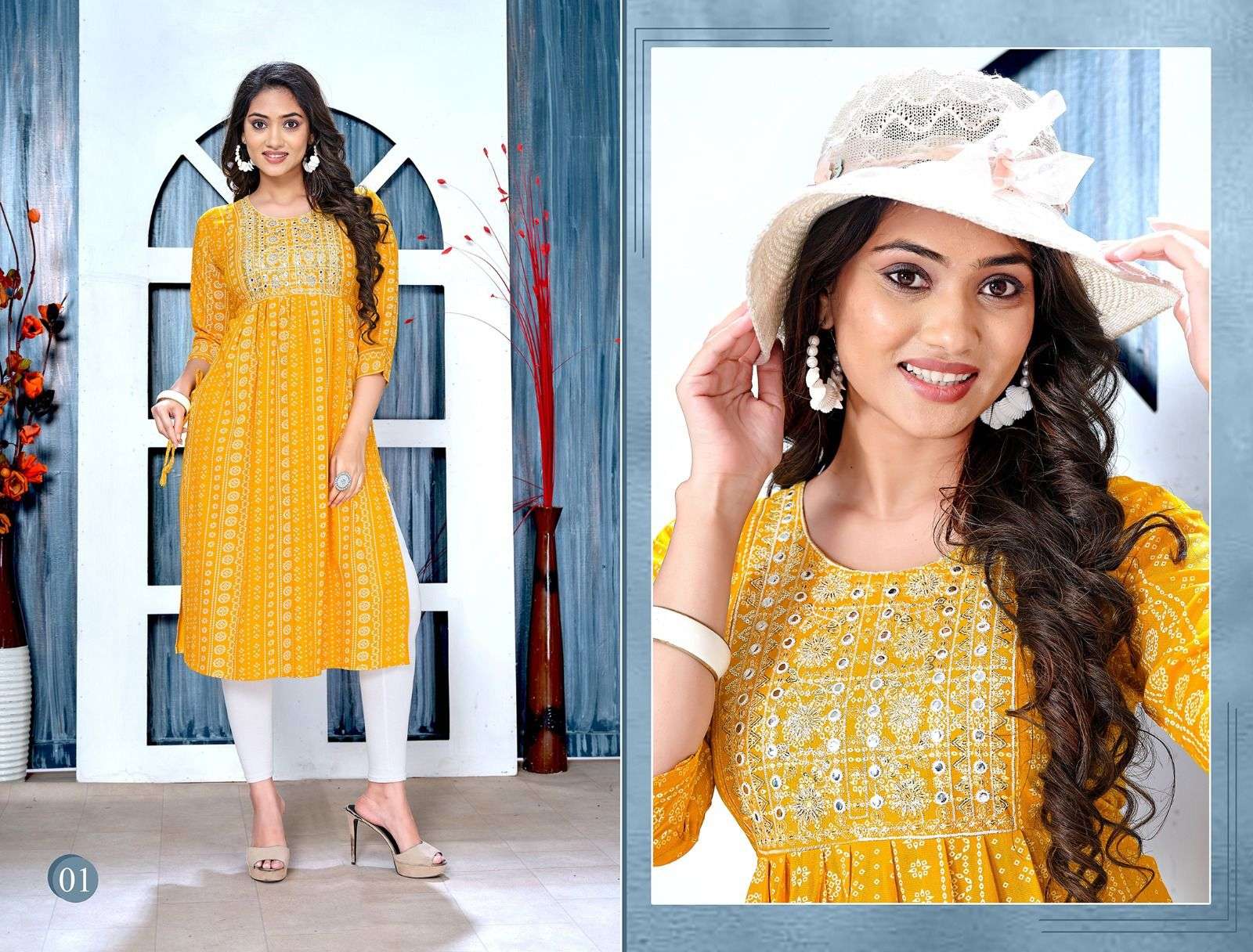Golden BlissFull-2 Kurti Wholesale catalog