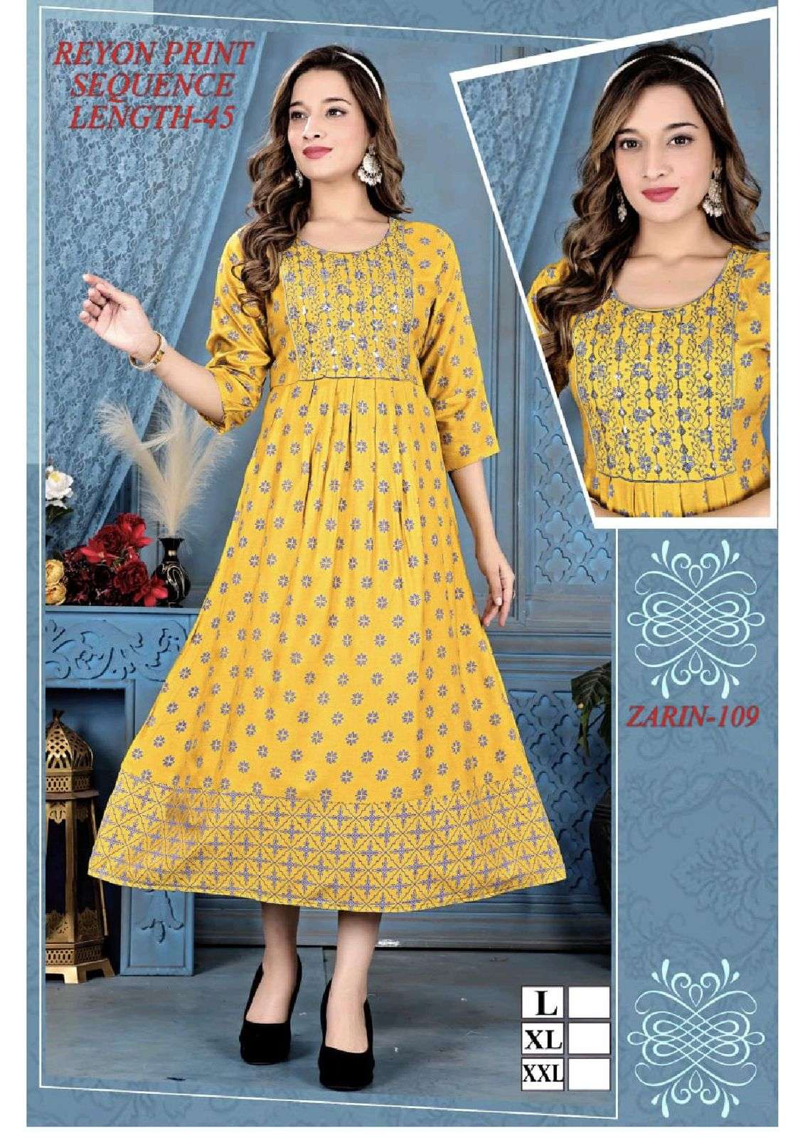 GOLDEN ZARIN Kurti Wholesale catalog
