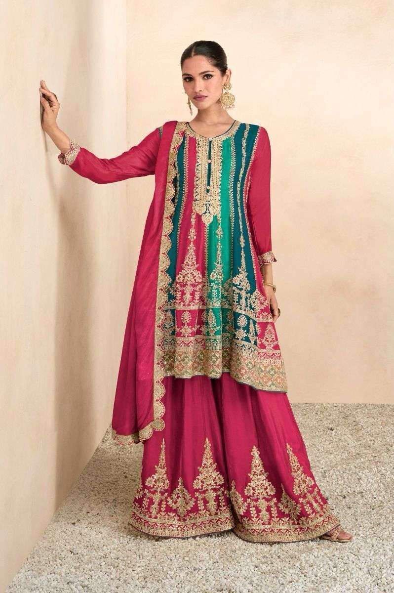 Gulkayra Preet Gold Real Georgette Salwar Kameez Wholesale catalog