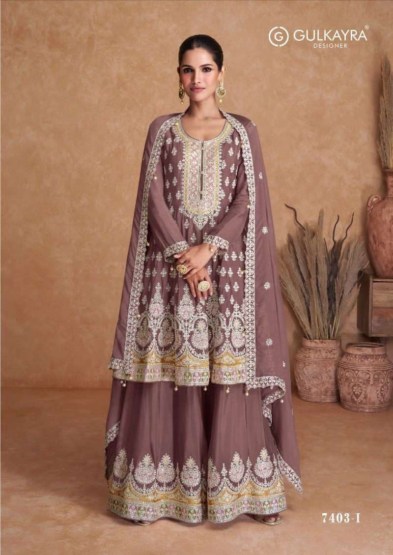 Gulkayra Radhika Real Chinnon Designer Salwar Suits Wholesale catalog