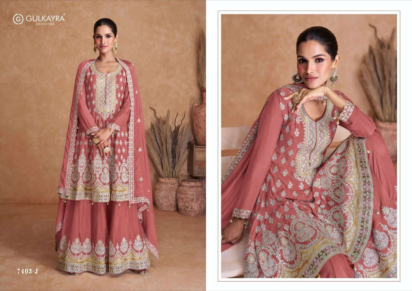 Gulkayra Radhika Real Chinnon Designer Salwar Suits Wholesale catalog