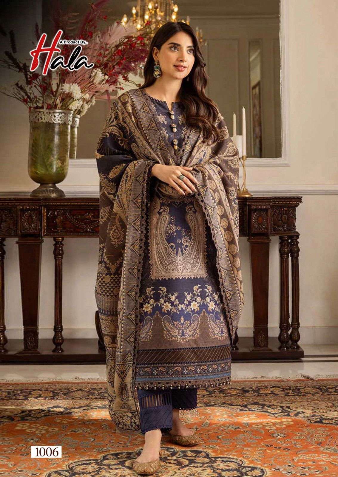Hala Ramsha 1 Luxury Heavy Cotton Dress Material Wholesale catalog