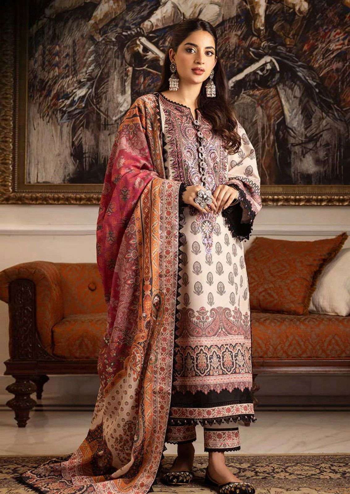 Hala Ramsha 1 Luxury Heavy Cotton Dress Material Wholesale catalog