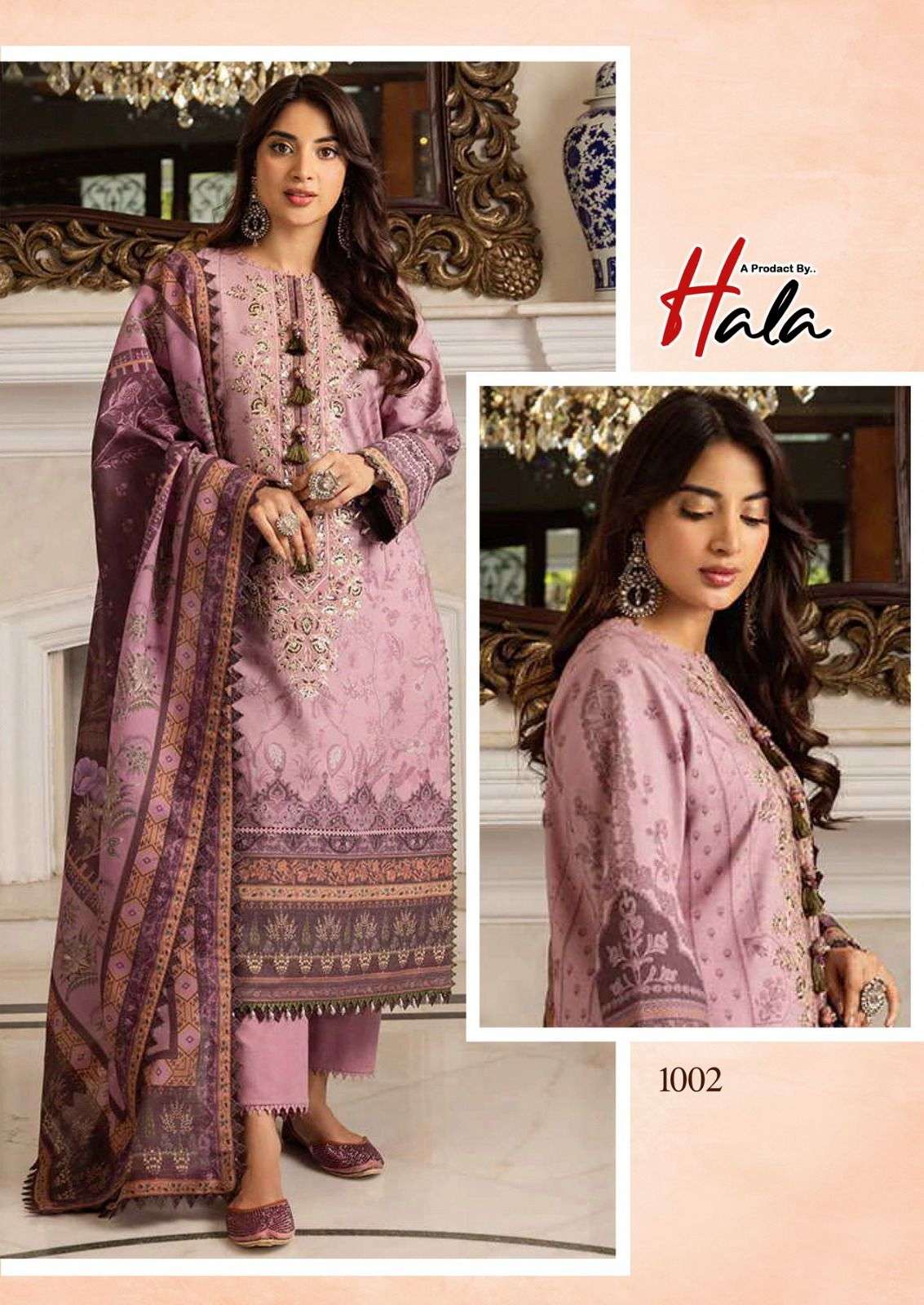 Hala Ramsha 1 Luxury Heavy Cotton Dress Material Wholesale catalog