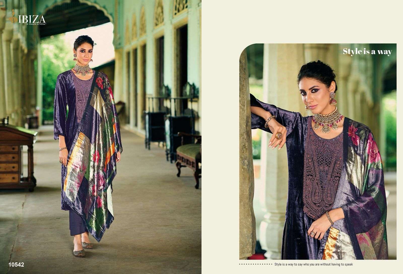 Ibiza Khoob Surat Viscose Velvet Pashmina Dress Material Wholesale catalog
