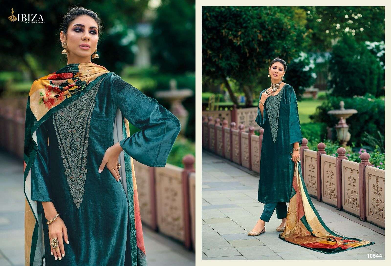 Ibiza Khoob Surat Viscose Velvet Pashmina Dress Material Wholesale catalog