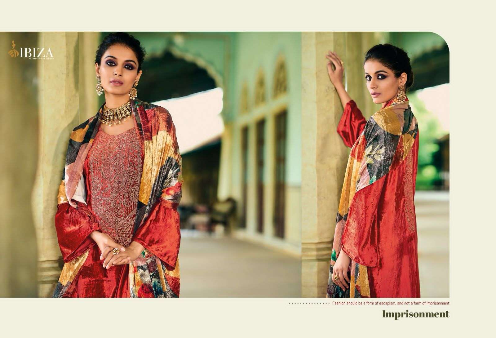 Ibiza Khoob Surat Viscose Velvet Pashmina Dress Material Wholesale catalog
