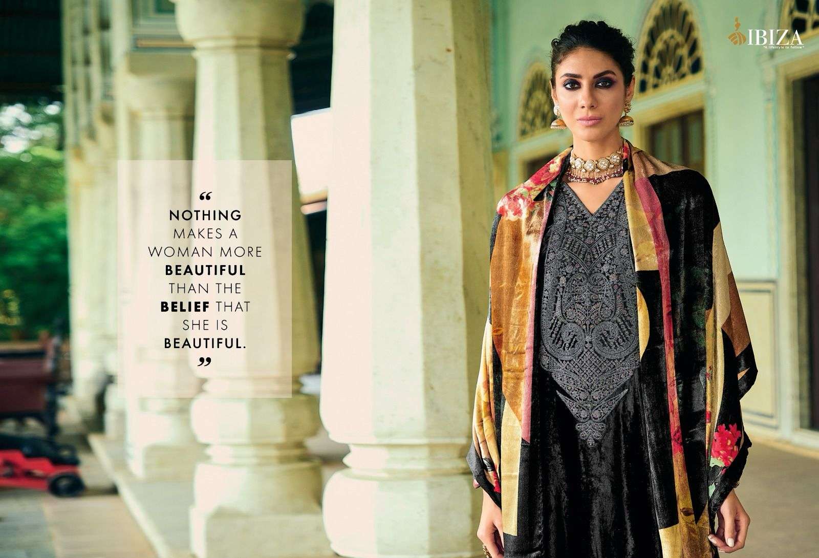 Ibiza Khoob Surat Viscose Velvet Pashmina Dress Material Wholesale catalog
