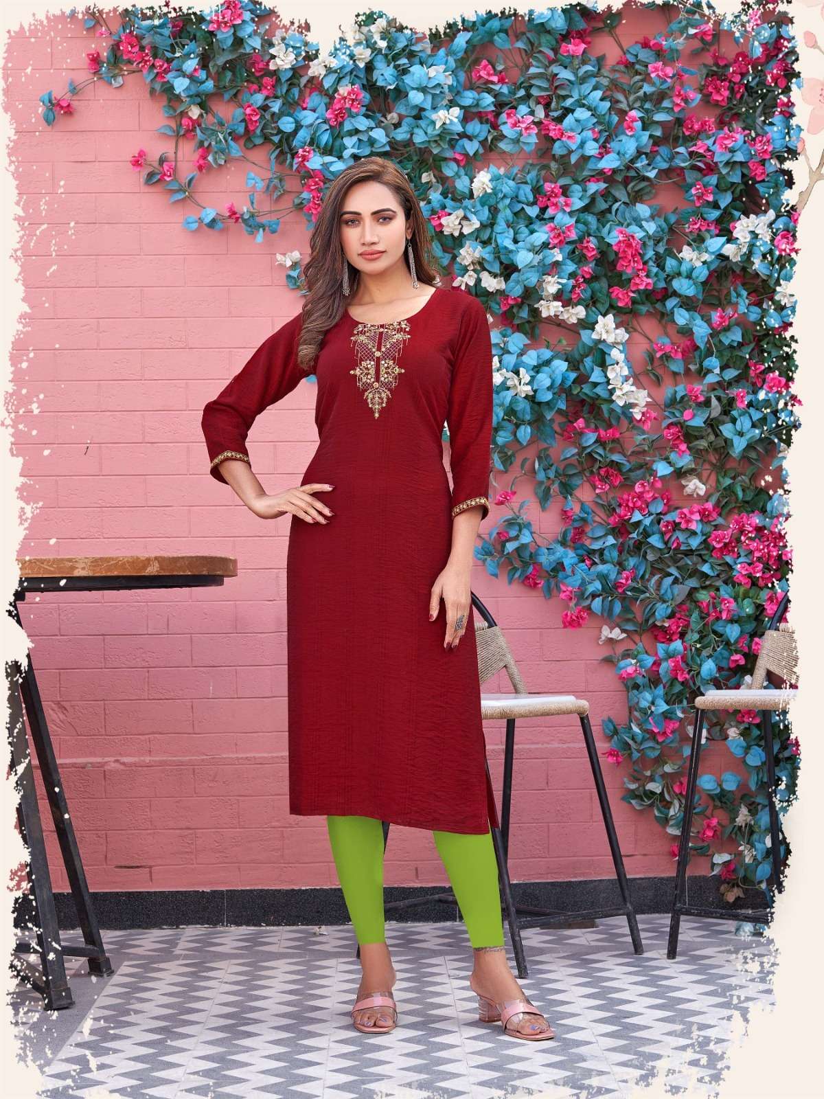 Khushboo Viscose Rayon Kurti Wholesale catalog