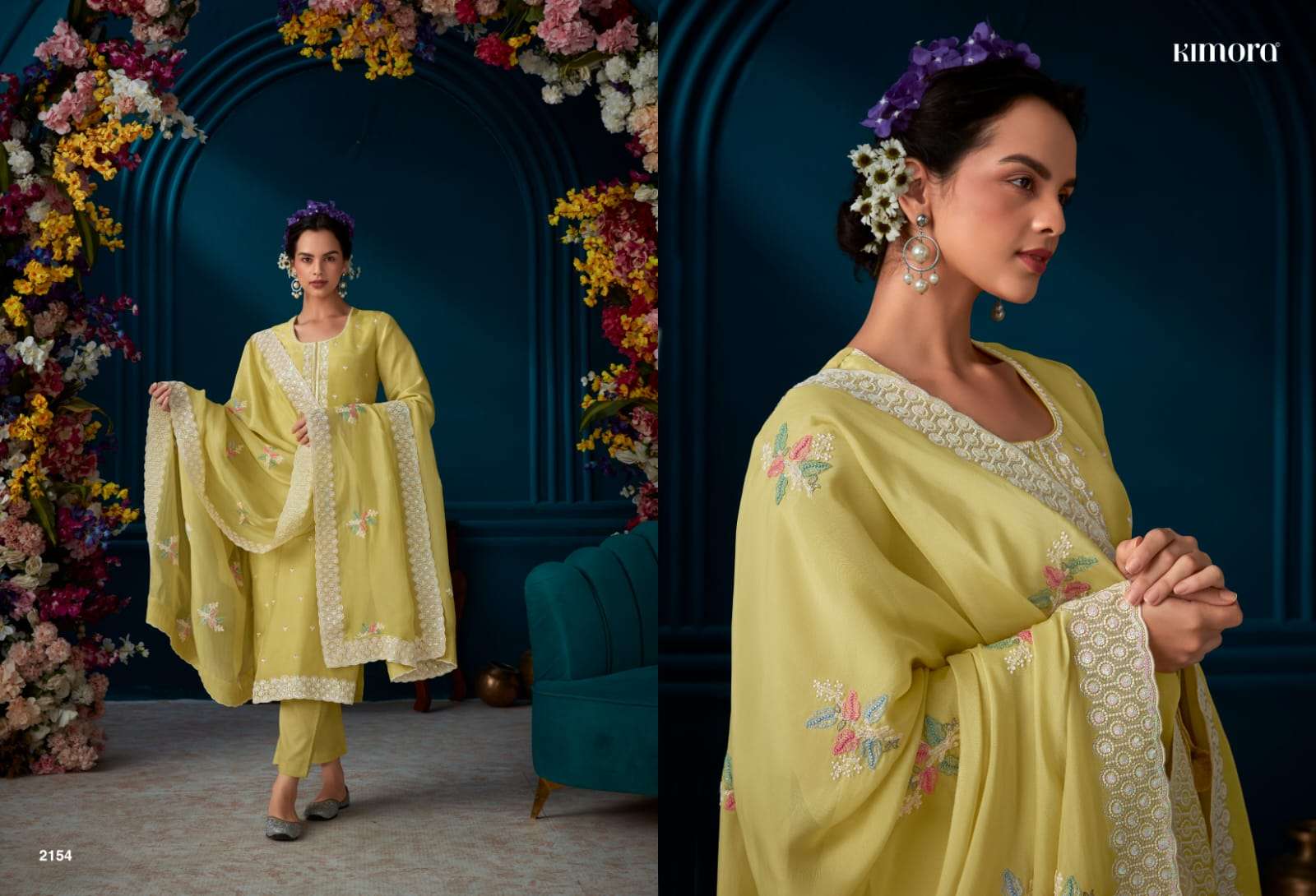Kimora Rozeen Modal Silk Designer Salwar Suits Wholesale catalog