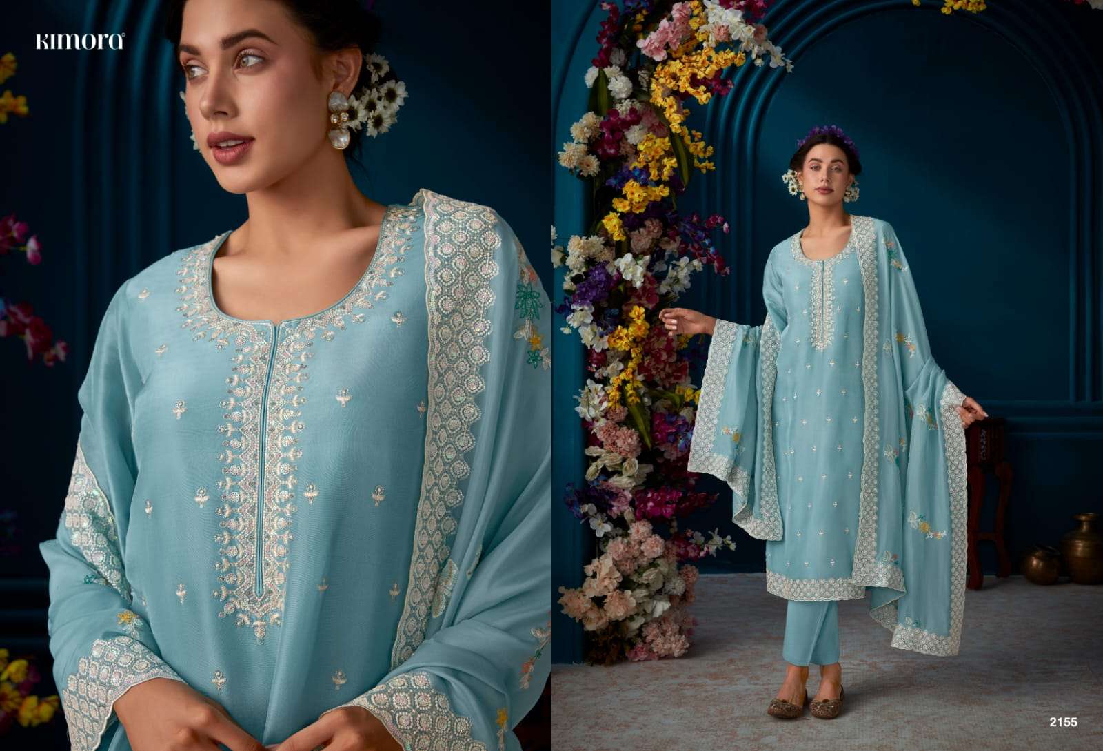 Kimora Rozeen Modal Silk Designer Salwar Suits Wholesale catalog