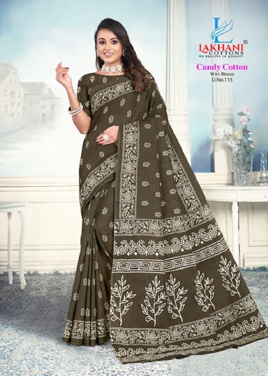 Lakhani Candy Cotton Saree -Wholesale Catalog