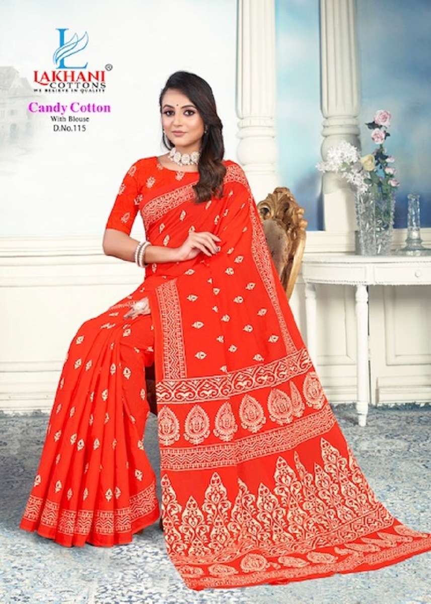 Lakhani Candy Cotton Saree -Wholesale Catalog