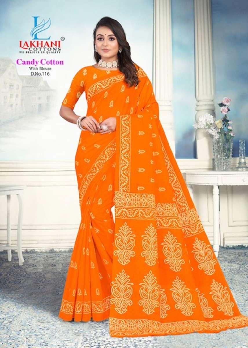 Lakhani Candy Cotton Saree -Wholesale Catalog