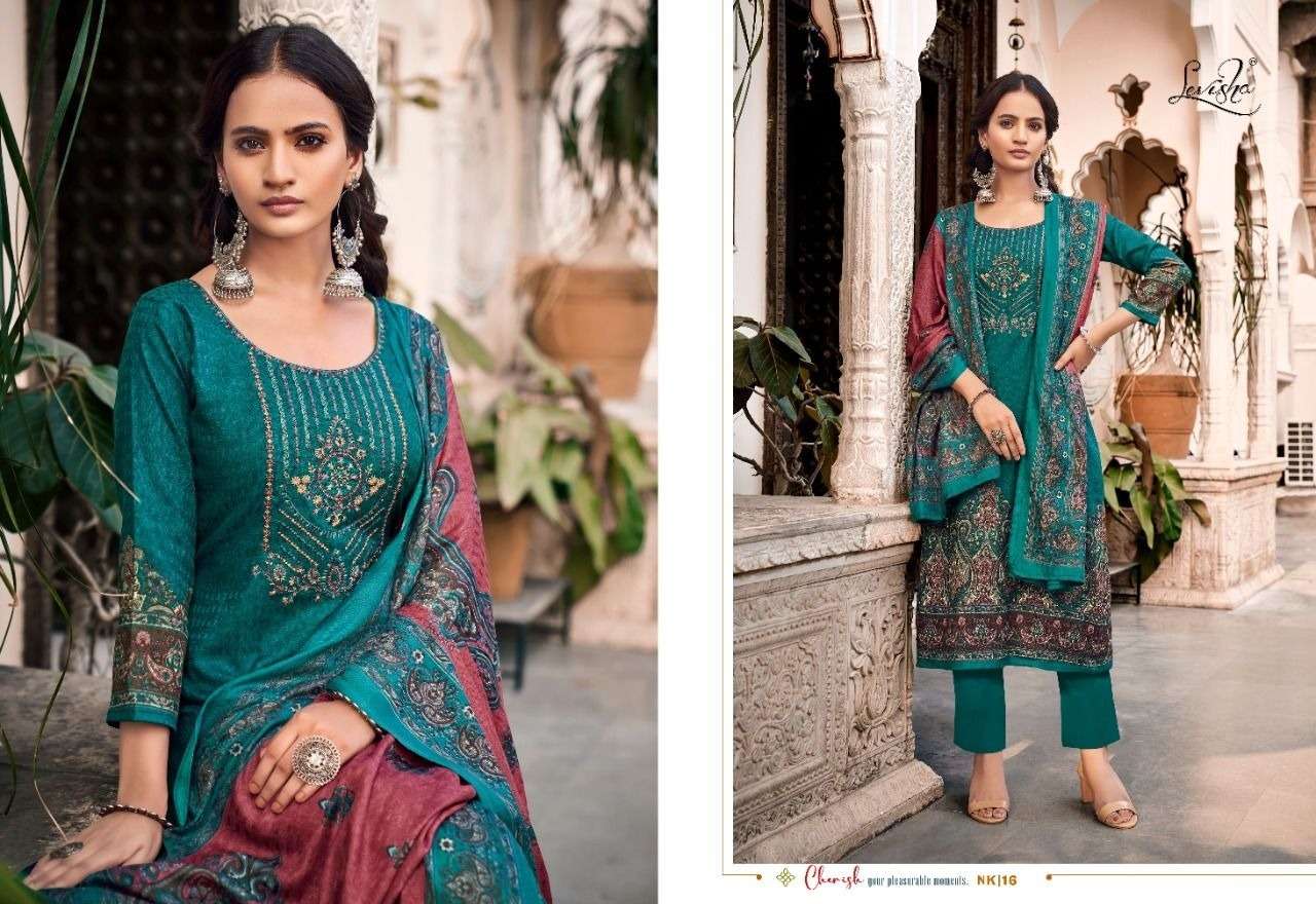 Levisha Nikhaar Pure Pashmina Dress Material Wholesale catalog