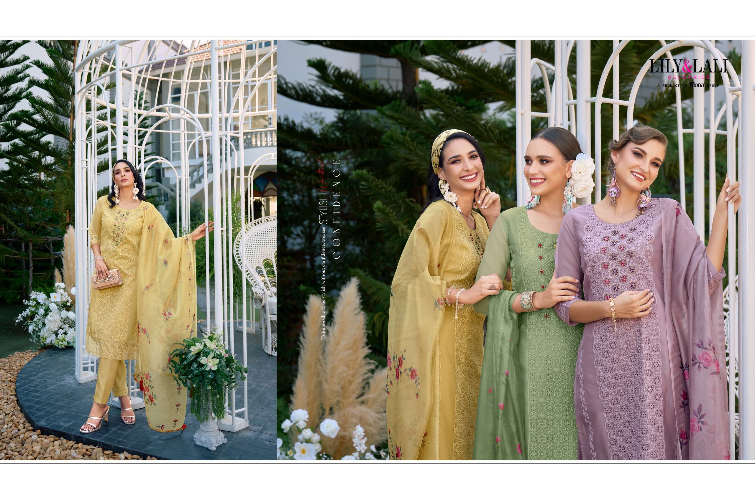 LILY & LALI Chikankari Organza Kurti Wholesale catalog