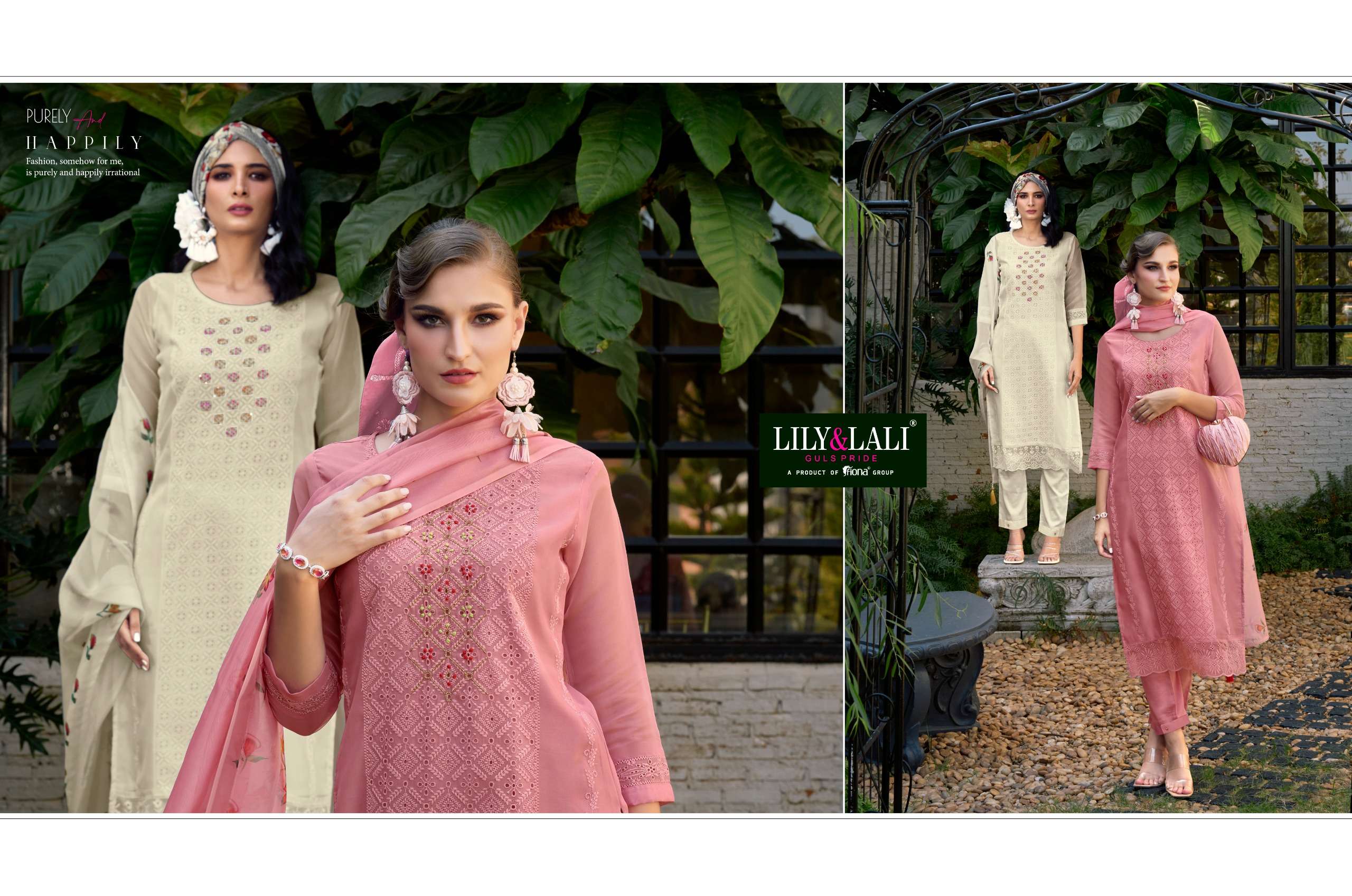 LILY & LALI Chikankari Organza Kurti Wholesale catalog