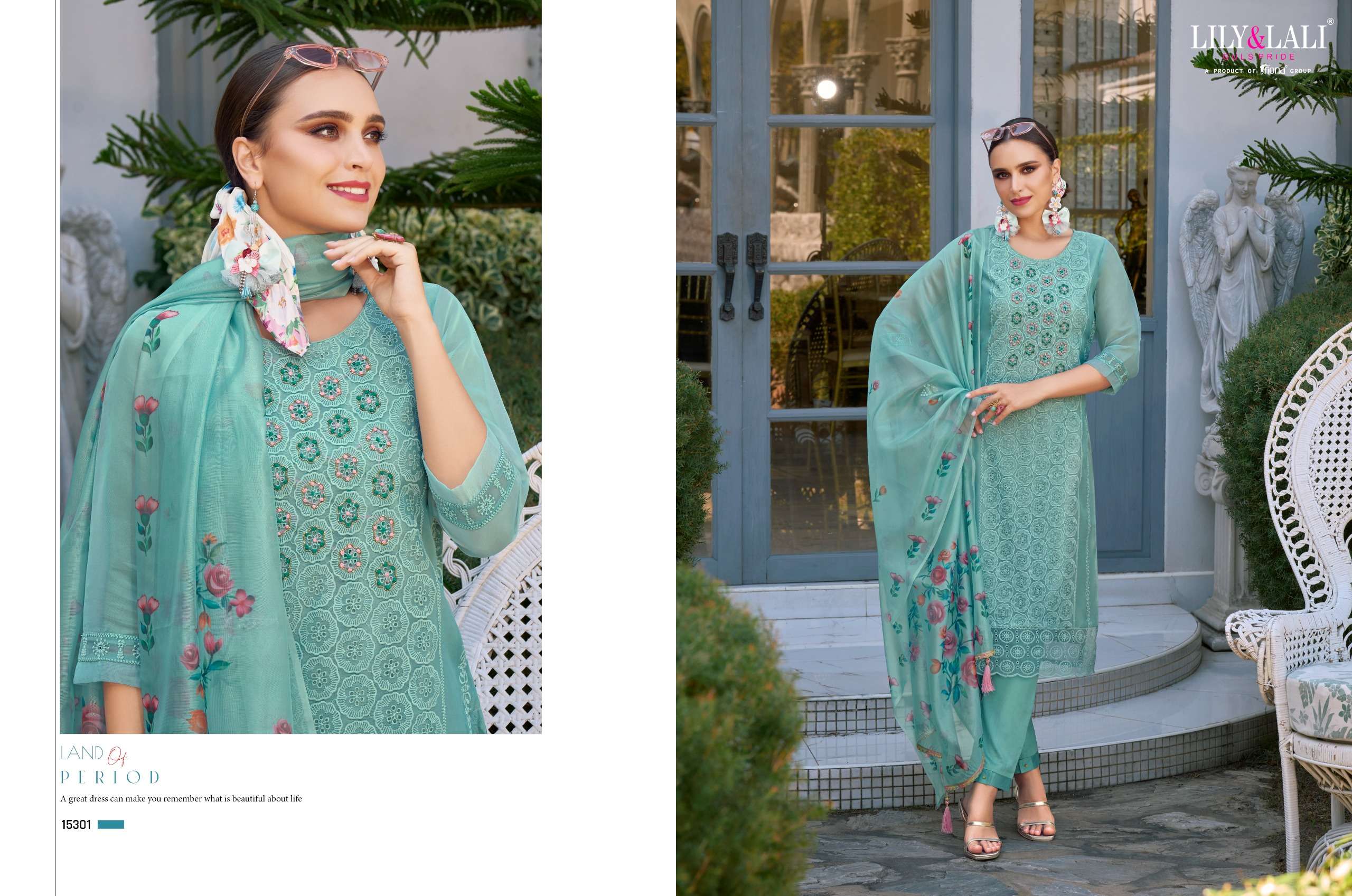 LILY & LALI Chikankari Organza Kurti Wholesale catalog