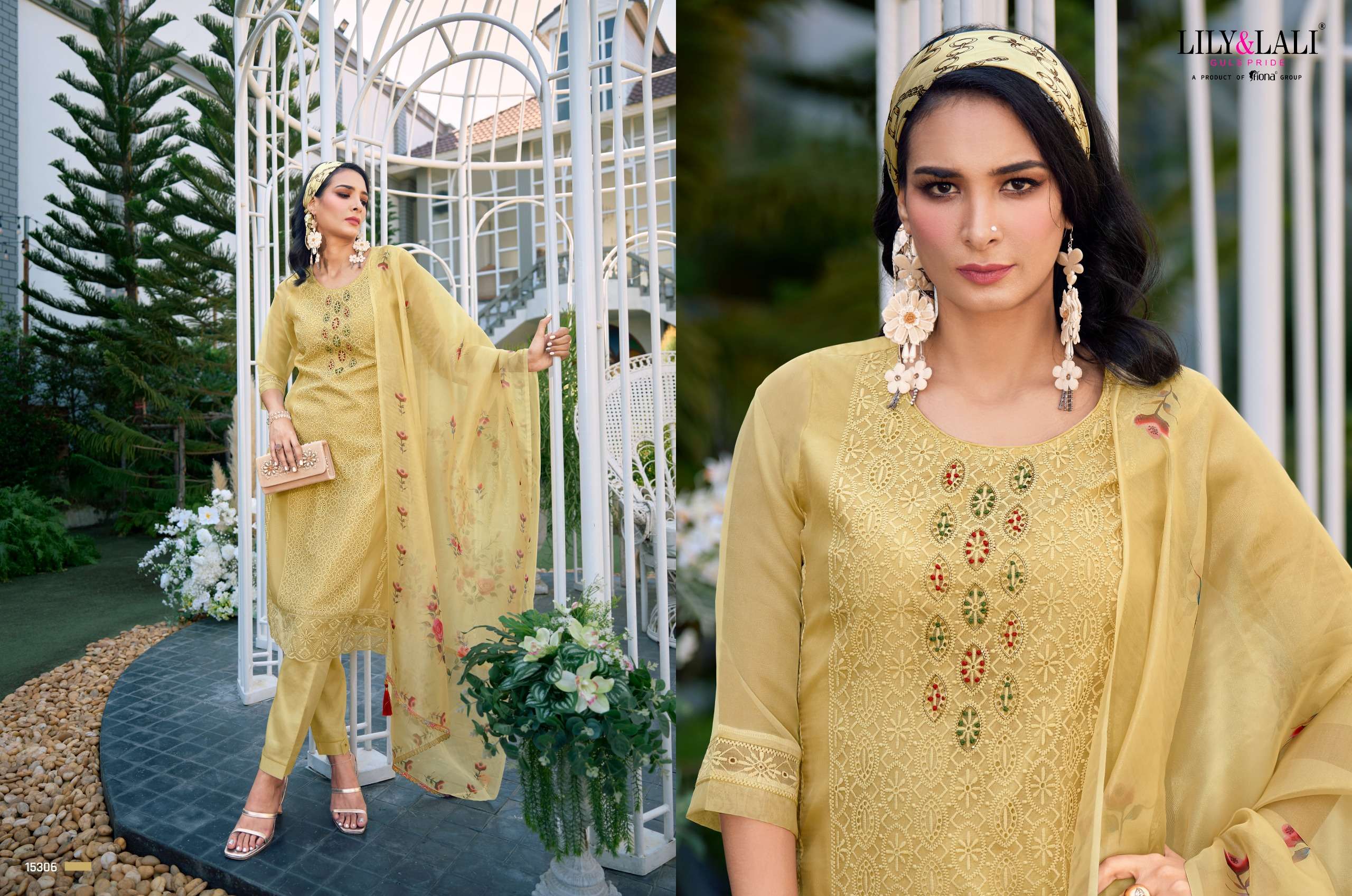 LILY & LALI Chikankari Organza Kurti Wholesale catalog