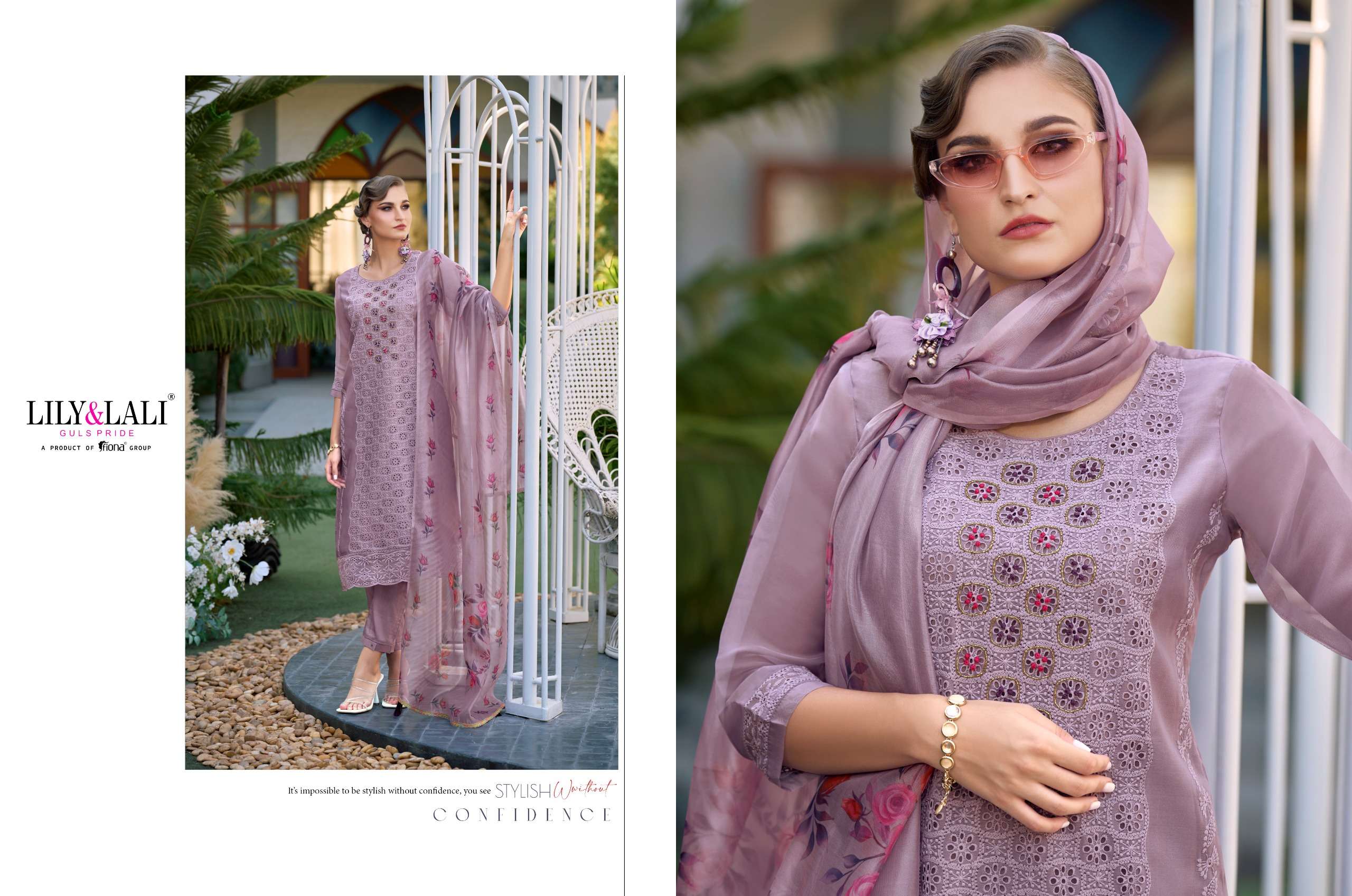LILY & LALI Chikankari Organza Kurti Wholesale catalog